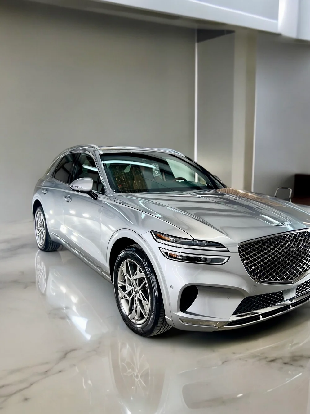 Silver Genesis GV70 in shop